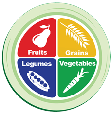 The Power Plate: fruits, grains, legumes, and vegetables